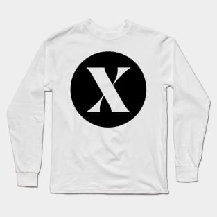 X (Letter Initial Monogram) Long Sleeve T-Shirt